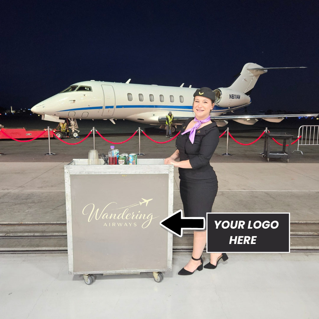 Compact luxury bar cart for small events