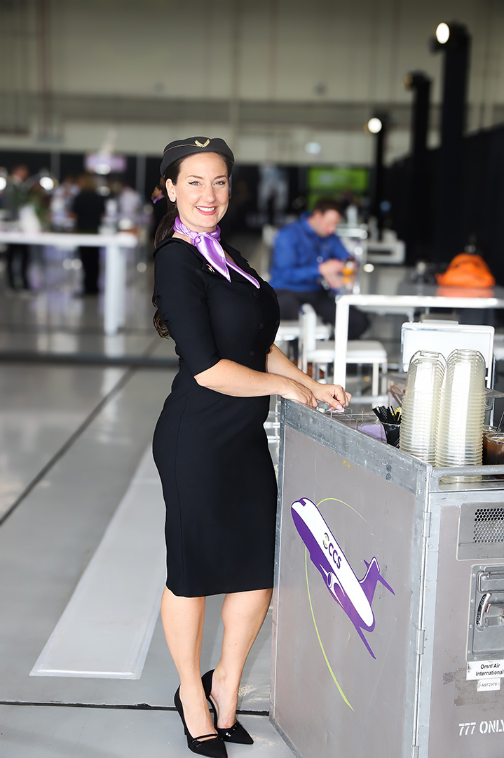 Airplane-themed mobile bar experience