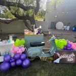 Vintage Vespa mobile bar setup